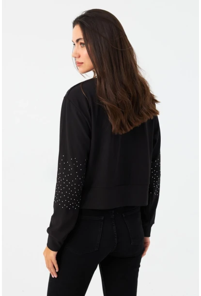 Kadın Siyah Taşlı Ceket RLO81