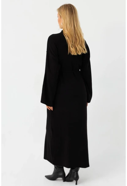 Kadın Siyah Triko Maxi Elbise MTC3367