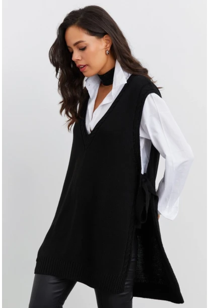 Kadın Siyah Triko Süveter MYV103