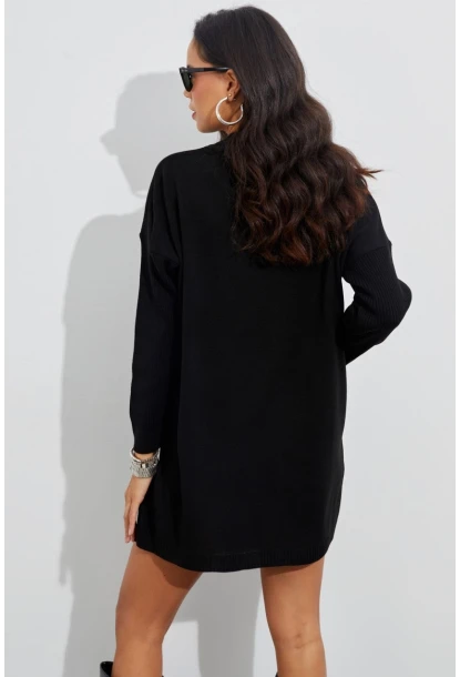 Kadın Siyah Triko Tunik YV110