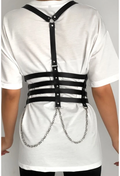 Kadın Siyah Vücut Kemeri BE631