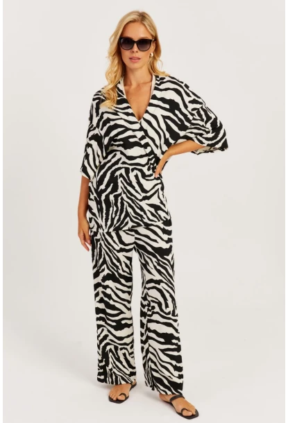 Kadın Taş-Siyah Kimono Takım RİN305