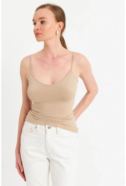 Kadın Vanilya Askılı Basic Atlet FLS06