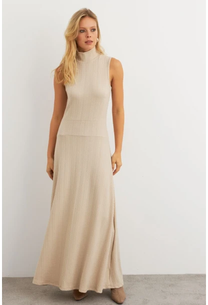 Kadın Vanilya Basic Maxi Elbise MTF29