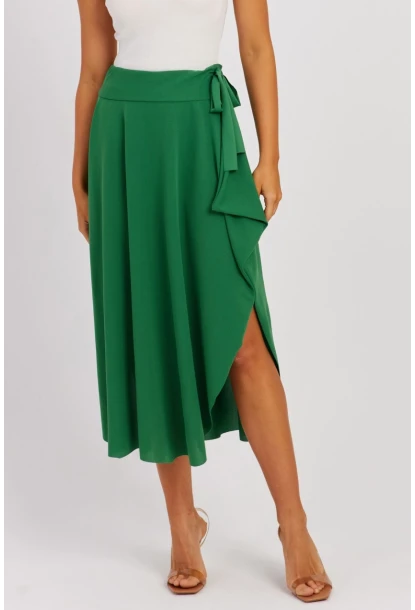 Kadın Yeşil Asimetrik Etek LV176