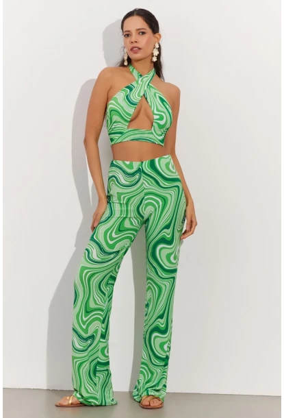Kadın Yeşil Crop Takım LPP1215