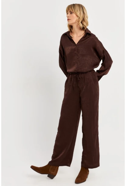 Kadın Acı-Kahve Saten Pantolon MCAR1128