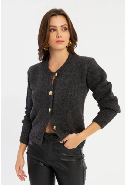 Kadın Antrasit Hırka YV285