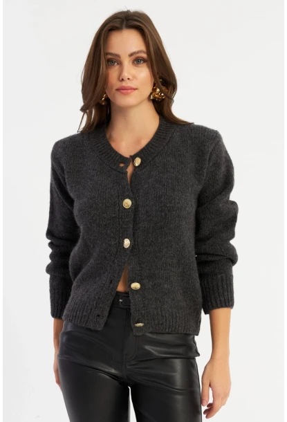 Kadın Antrasit Hırka YV285