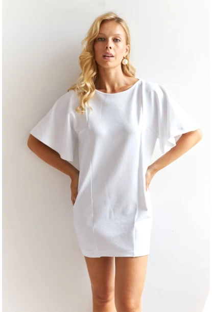 Kadın Beyaz Mini Elbise KAZ22