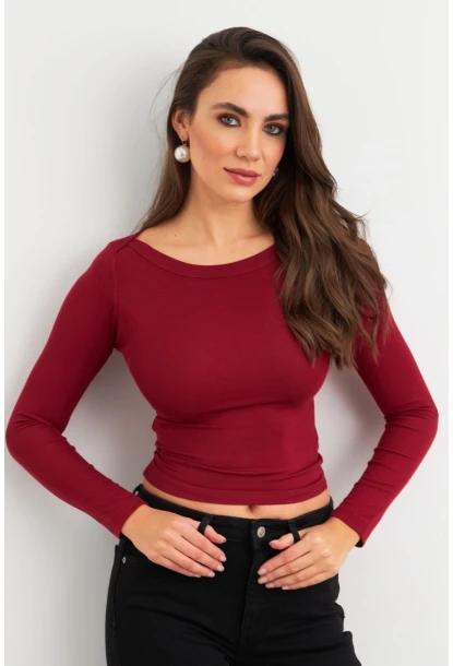 Kadın Bordo Bluz MX9390