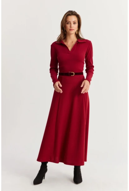 Kadın Bordo Çan Etek MLON3005