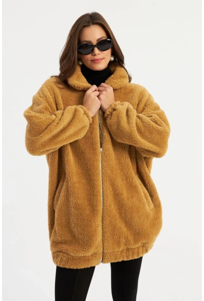 Kadın Camel Peluş Mont MLYT58