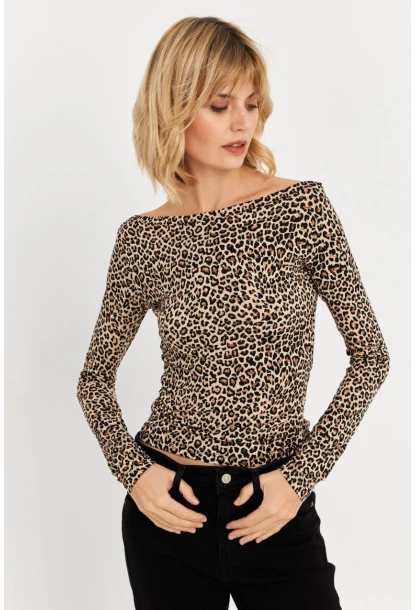 Kadın Camel-Siyah Bluz HOR13