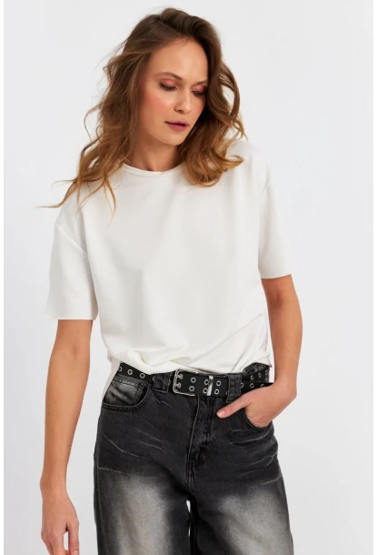 Kadın Ekru Basic Bluz RSP863