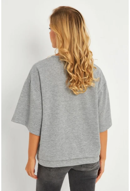 Kadın Gri Sweatshirt MEY2911