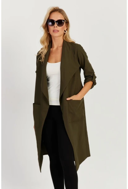 Kadın Haki Mevsimlik Pardesü MU159