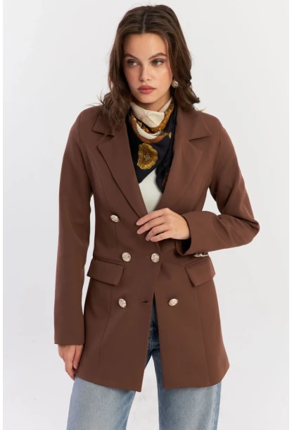 Kadın Kahverengi Alt Üst Astarlı Ceket MUF201