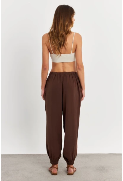 Kadın Kahverengi Kubra Şalvar Pantolon GÇ900
