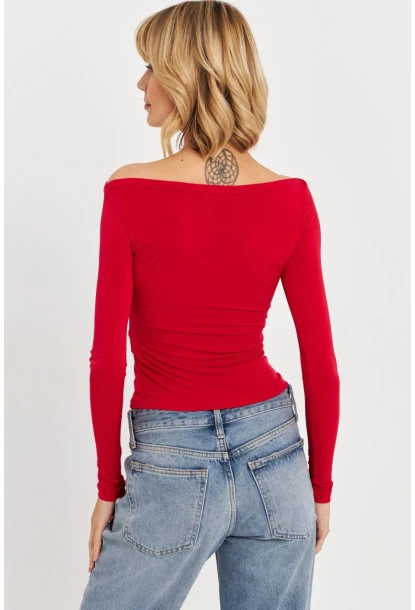Kadın Kırmızı Bluz HOR13