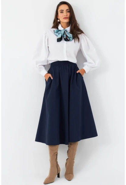 Kadın Lacivert Çan Etek ELA3951