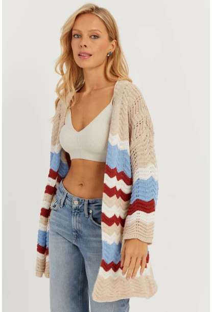 Kadın Multi Ajurlu Renkli Hırka MİW4741