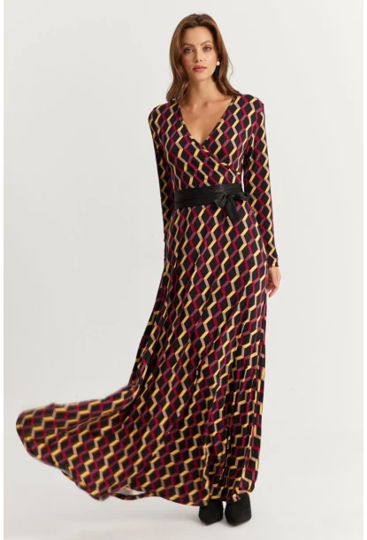 Kadın Multi Kruvaze Maxi Elbise VTN3