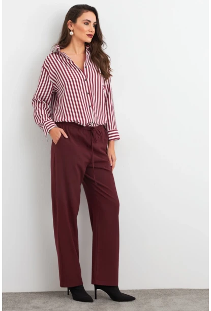 Kadın Mürdüm Pantolon ELA6647