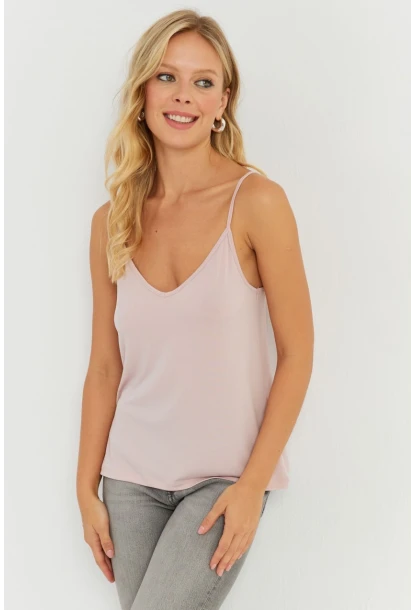 Kadın Pudra Askılı Bluz AYD269