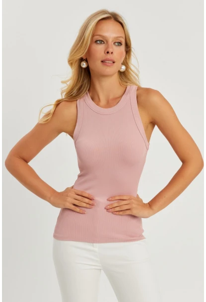 Kadın Pudra Fitilli Bluz AYD317