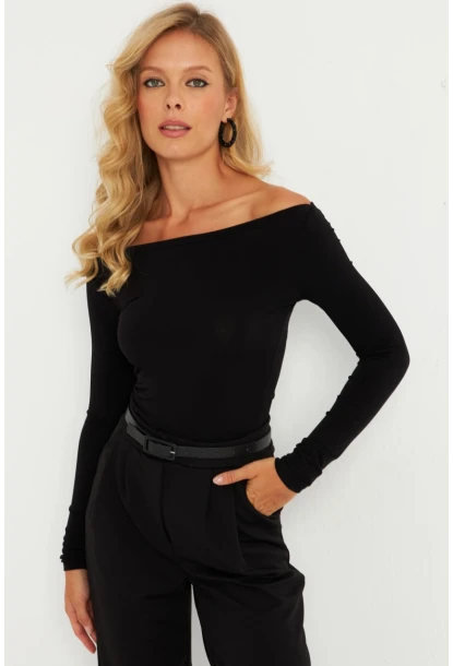 Kadın Siyah Bluz HOR13