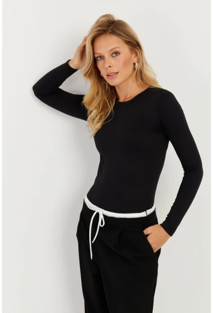 Kadın Siyah Bluz LPP1253