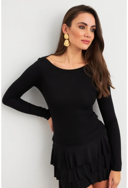 Kadın Siyah Bluz MX9390