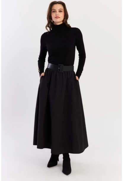 Kadın Siyah Çan Etek ELA3951