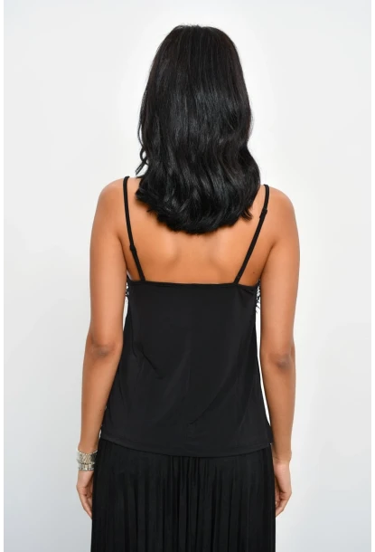 Kadın Siyah Dantelli Atlet LPP5008