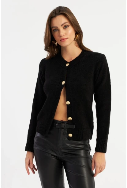 Kadın Siyah Hırka YV285