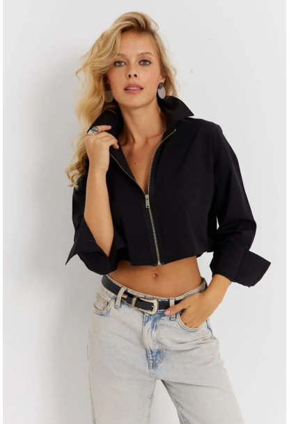 Kadın Siyah Kısa Ceket CNG115