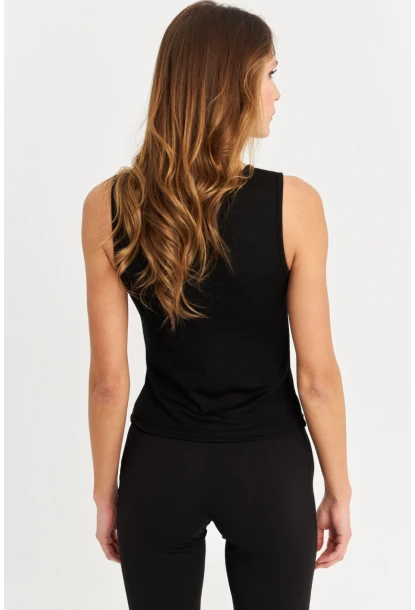 Kadın Siyah Önü Pencereli Atlet MK29