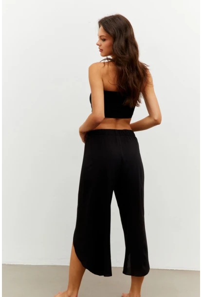 Kadın Siyah Pareo Pantolon ÖM402