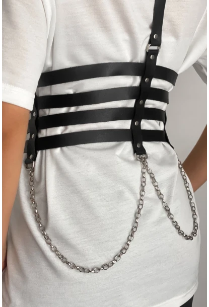 Kadın Siyah Vücut Kemeri BE631