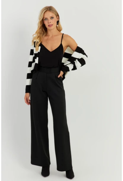 Kadın Siyah Yüksek Bel Pantolon KED2011