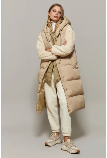 Kadın Taş Uzun Şişme Yelek DAF05