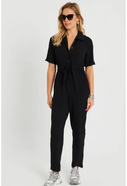 Kadın Tulum Siyah Q985