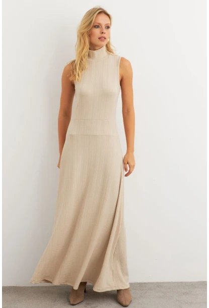 Kadın Vanilya Basic Maxi Elbise MTF29