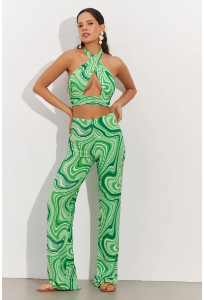 Kadın Yeşil Crop Takım LPP1215