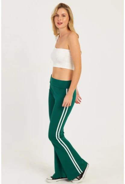 Kadın Yeşil İspanyol Paça Eşofman Altı SF2542