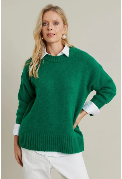 Kadın Yeşil Salaş Kazak MYV104