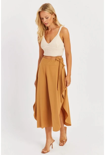 Kadın Badem Asimetrik Etek LV176