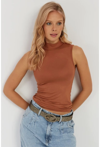 Kadın Badem Kolsuz Bluz LPP1260