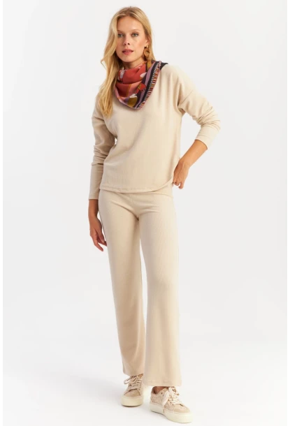 Kadın Bej Alt Üst Takım YLE19